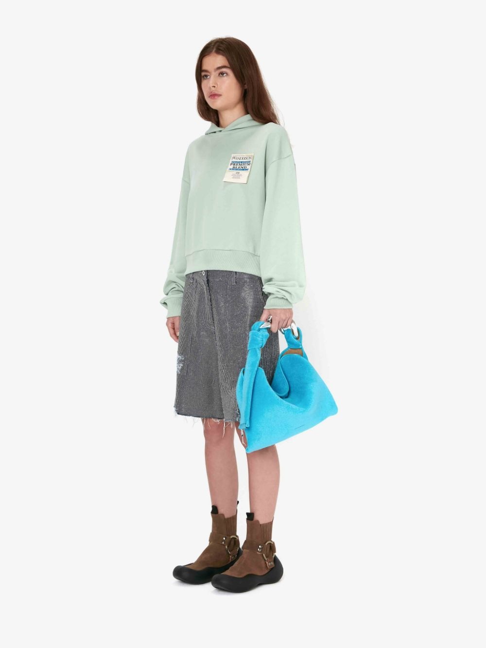 SMALL CHAIN HOBO - TERRY TOWEL SHOULDER BAG - 2