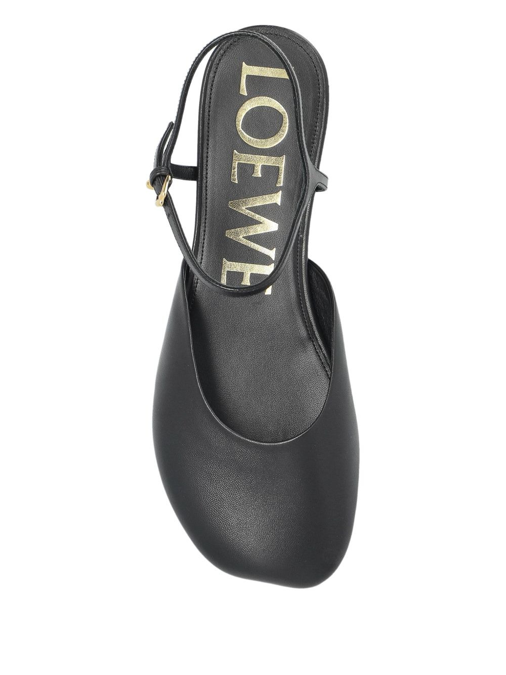 ankle-strap leather trainers - 3