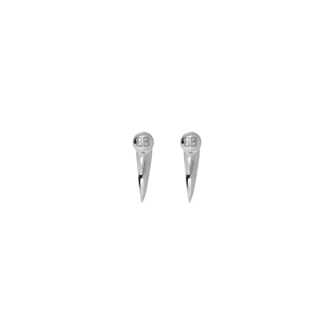 Force Horn Earrings in Silver - 3
