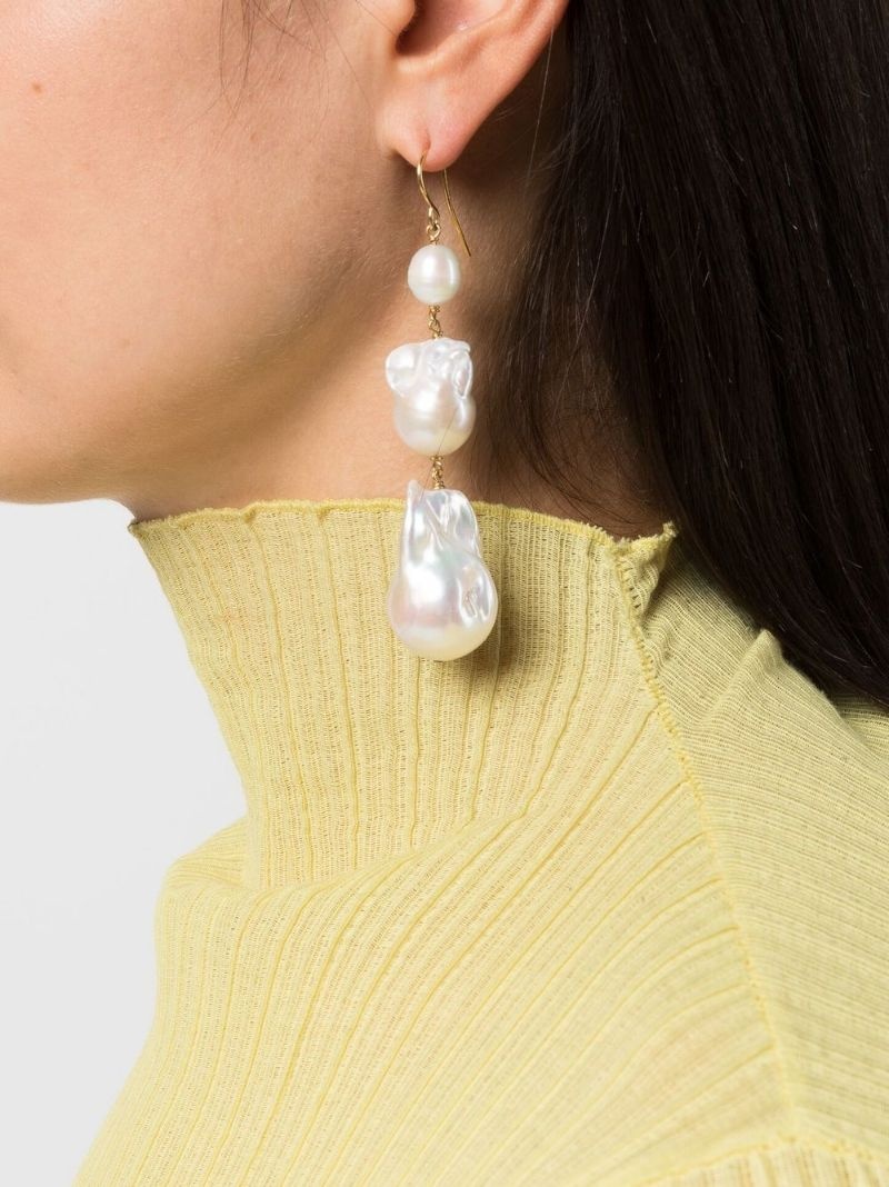 pearl drop earrings - 2