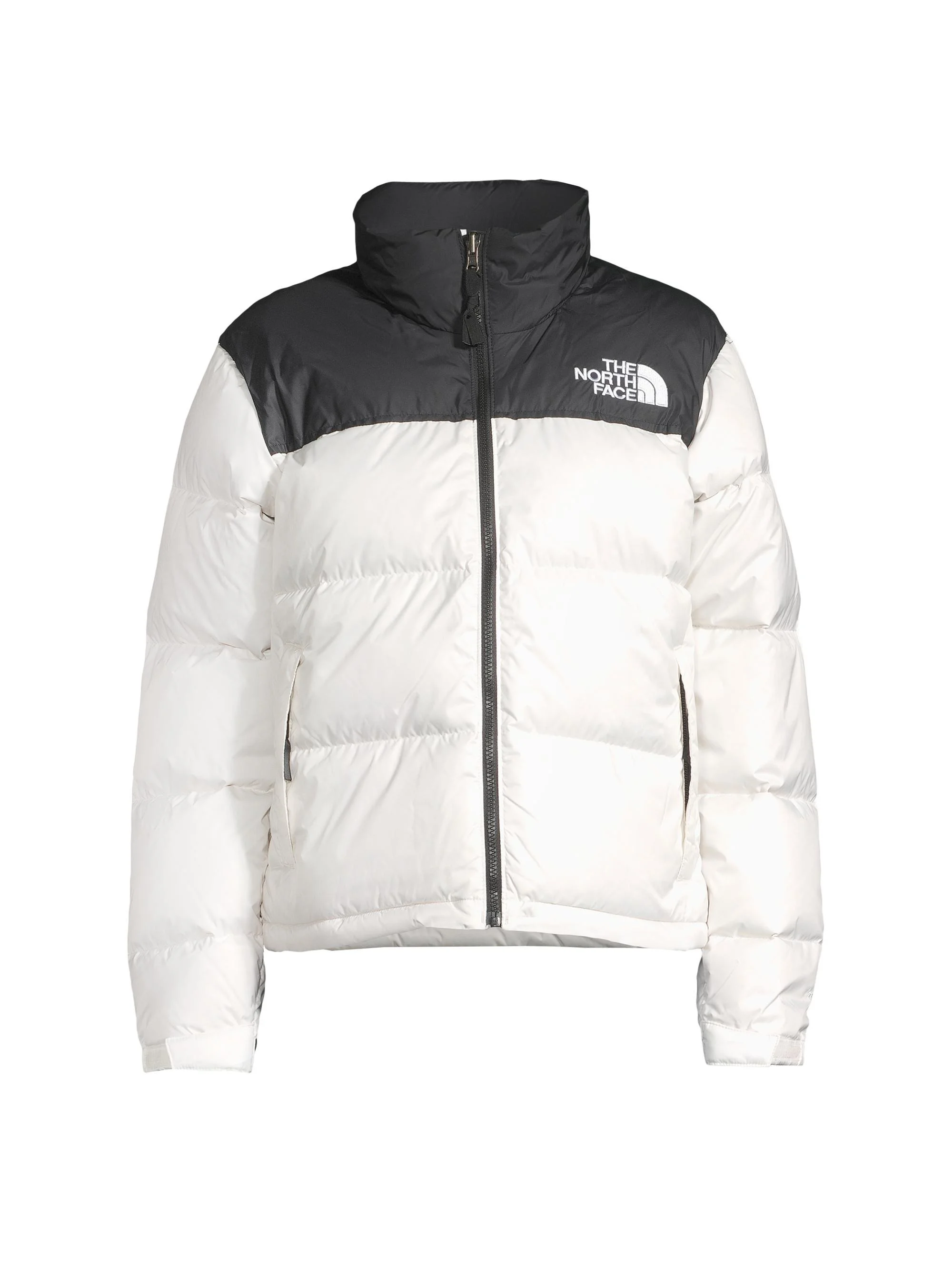Women's Retro Nuptse Colorblocked Down Jacket - Gardenia White - 1