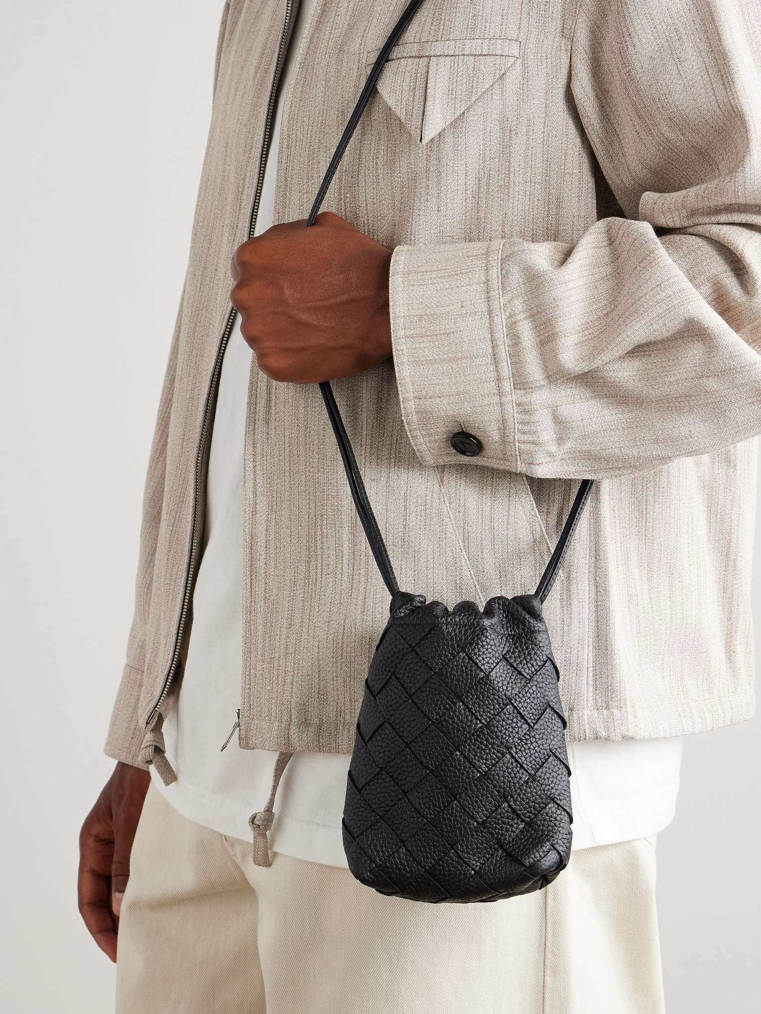 Intrecciato Full-Grain Leather Pouch - 2