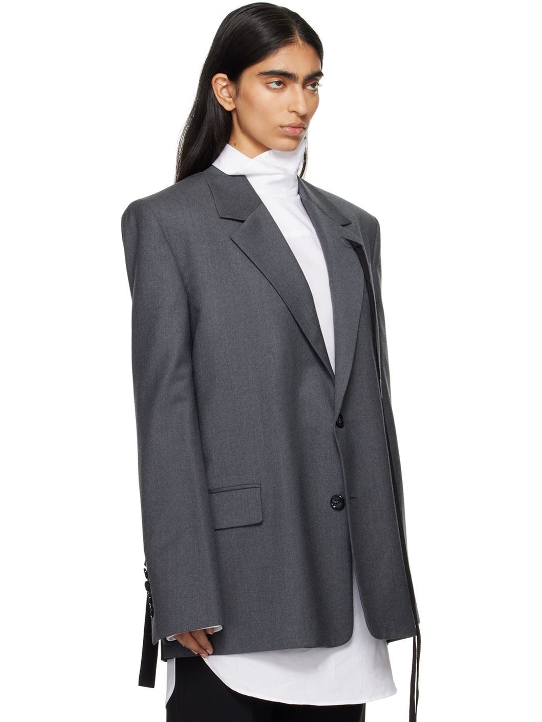 Gray Sanna Comfort Tailored Blazer - 2