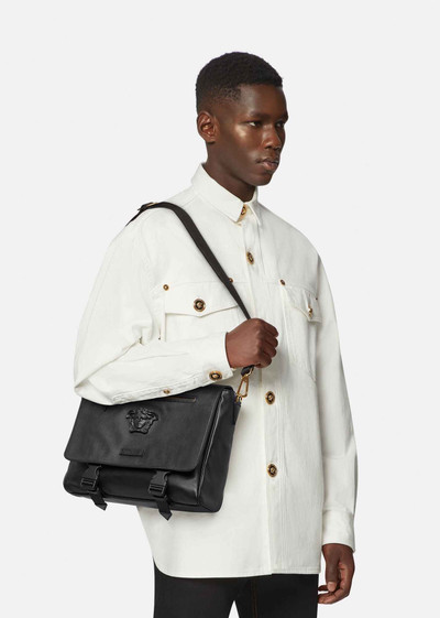 VERSACE La Medusa Medium Leather Messenger Bag outlook