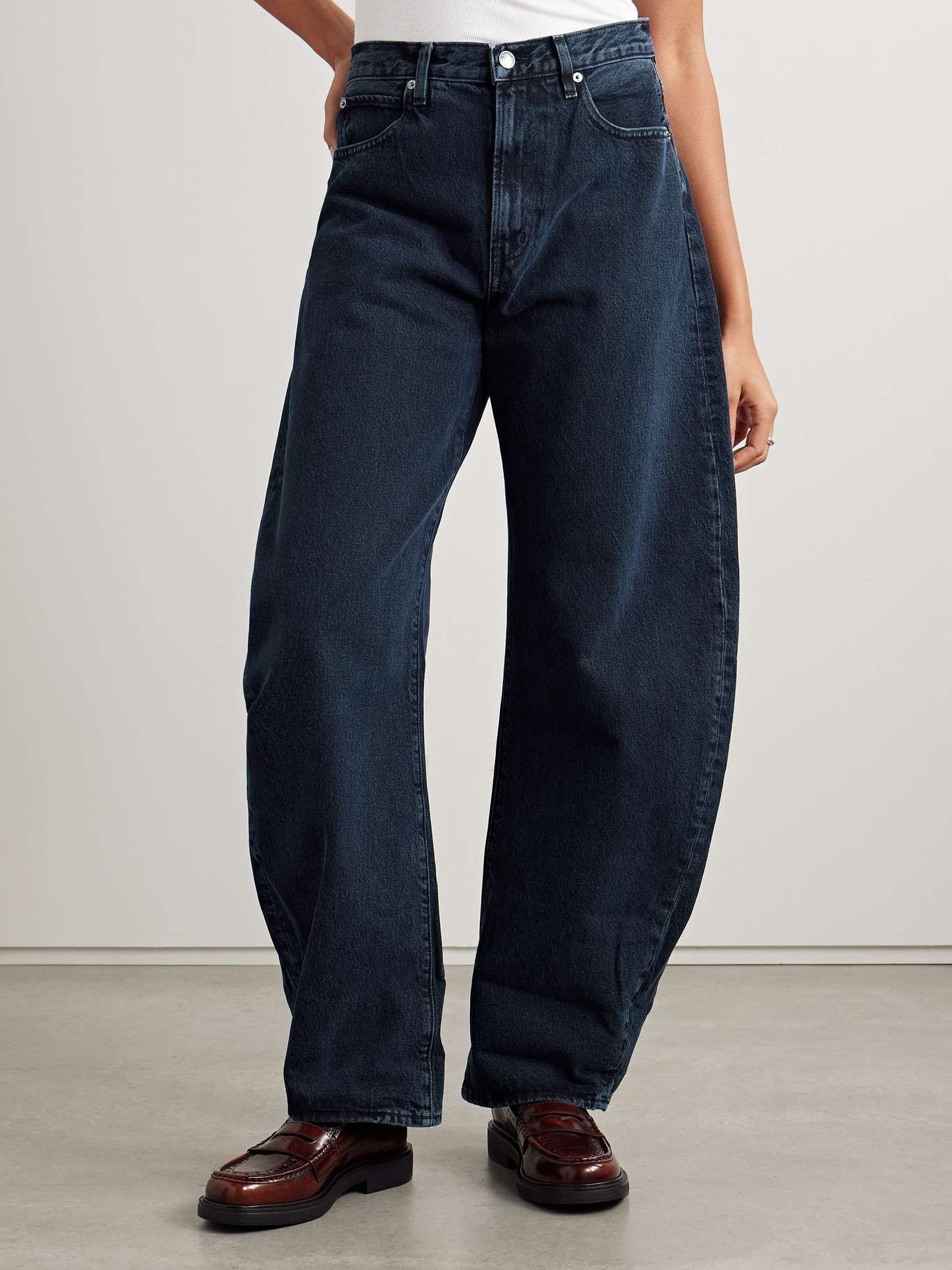 The Bubble high-rise barrel-leg jeans - 3