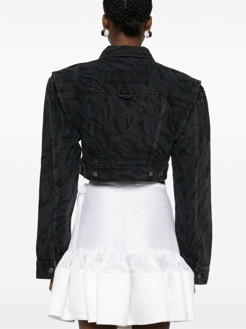 zebra-print denim jacket 4