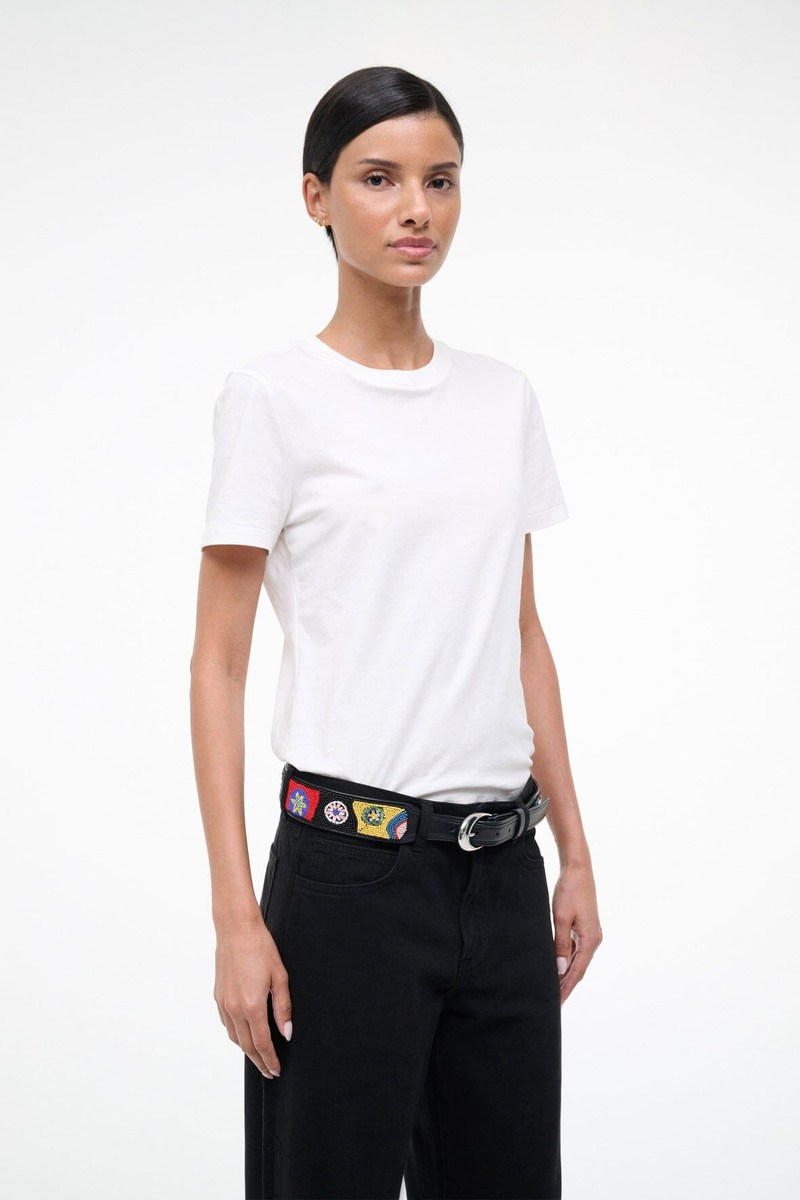 STAUD MOON BUCKLE BELT BEADED MILLEFIORE 6