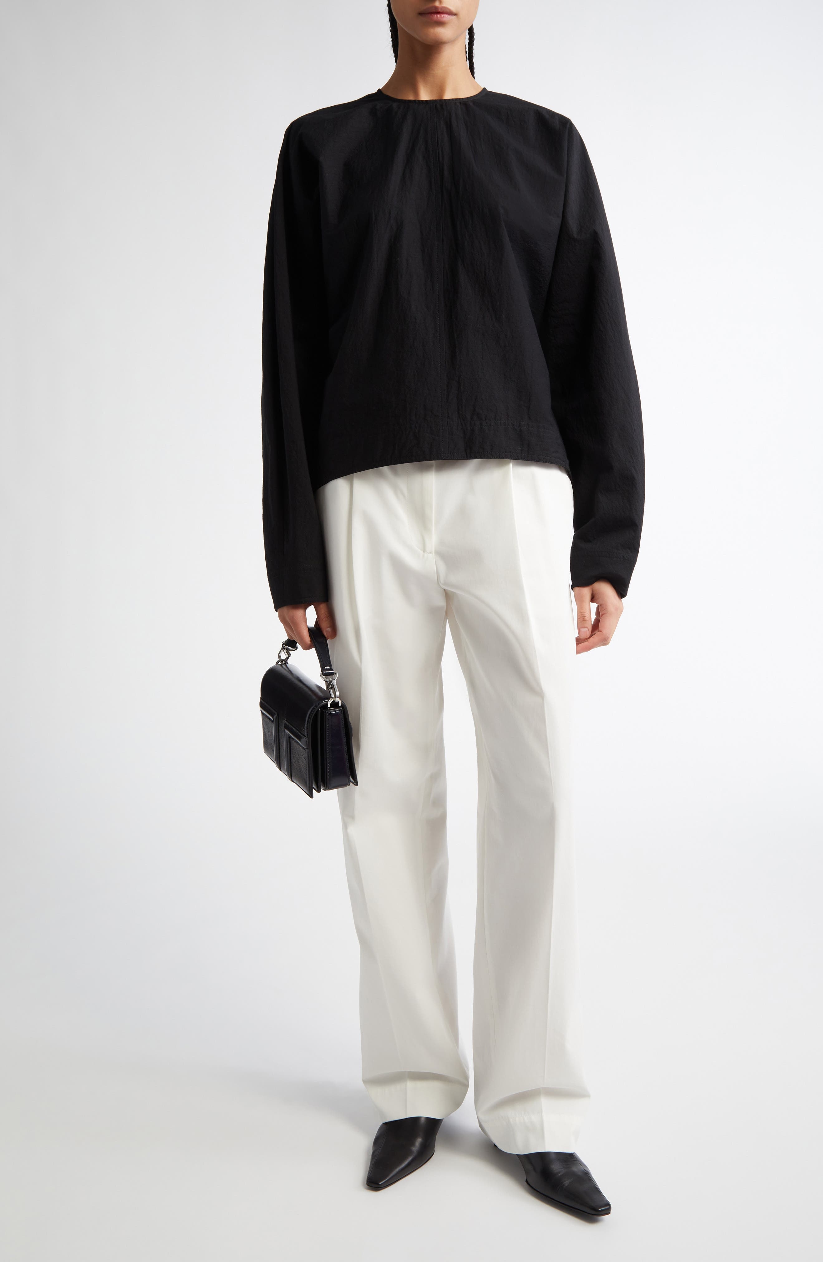 TOTEME Balloon Sleeve Top in Black at Nordstrom - 2