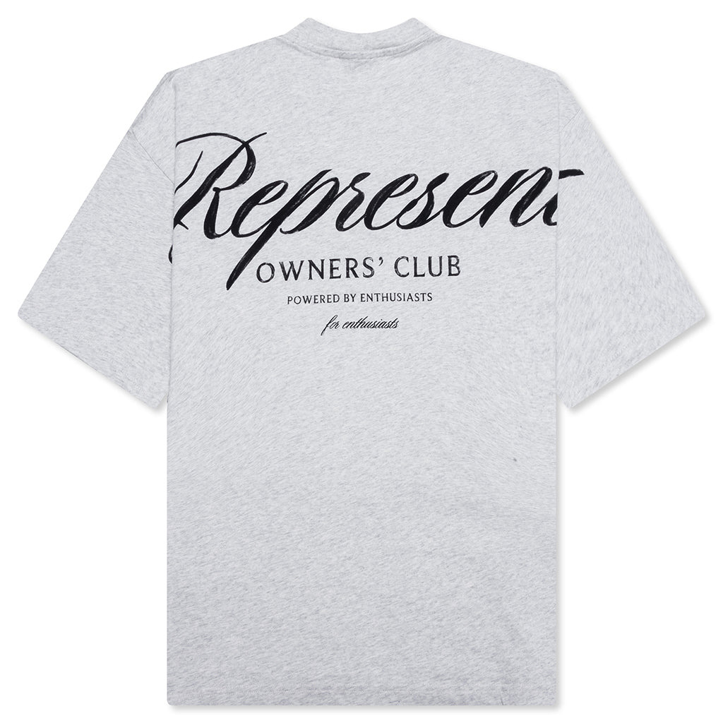 OWNERS CLUB SCRIPT T-SHIRT - CREAM MARL - 2