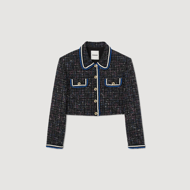 cropped tweed jacket - 1