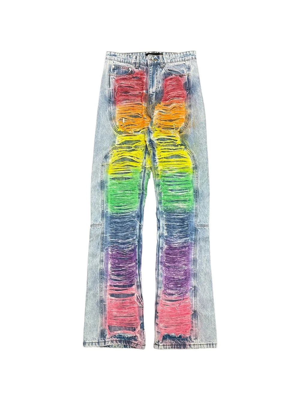 ROYGBIV distressed signature jeans - 1