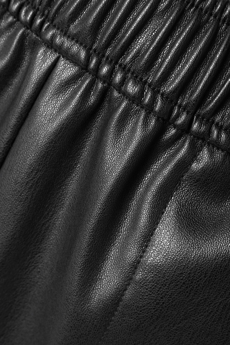 Faux leather straight-leg pants 5
