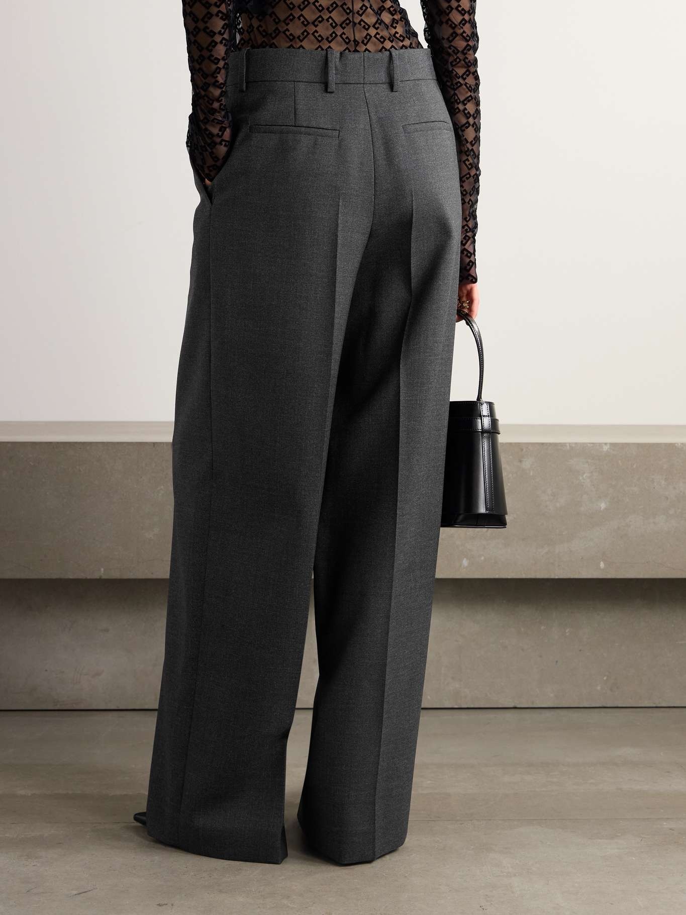 Wool wide-leg pants - 3