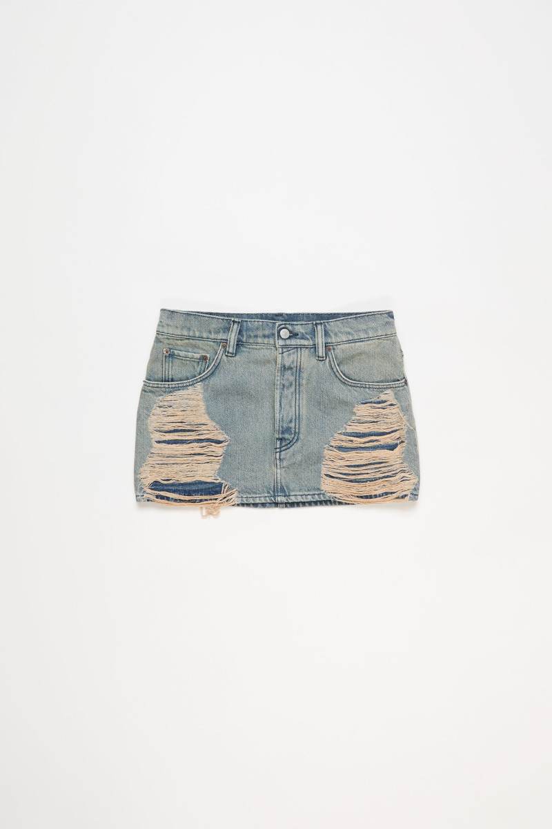 Denim mini skirt - Mid blue - 1