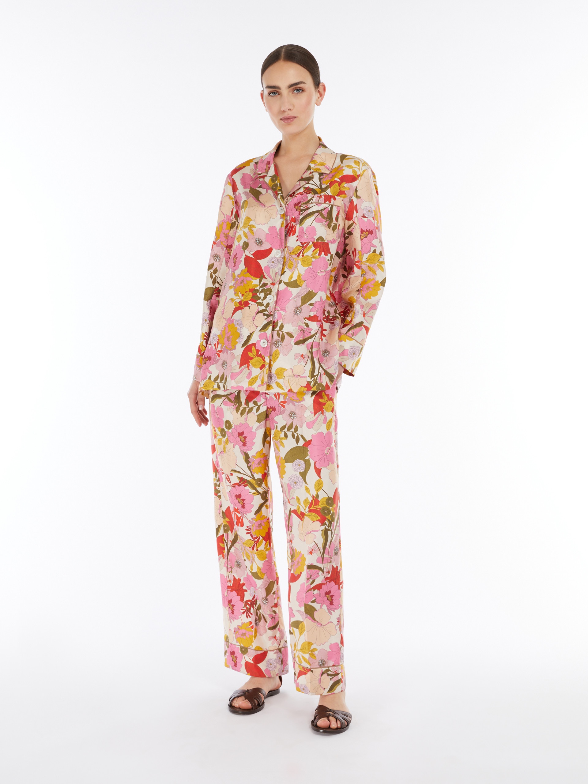 LEDA Patterned twill pyjama trousers - 2