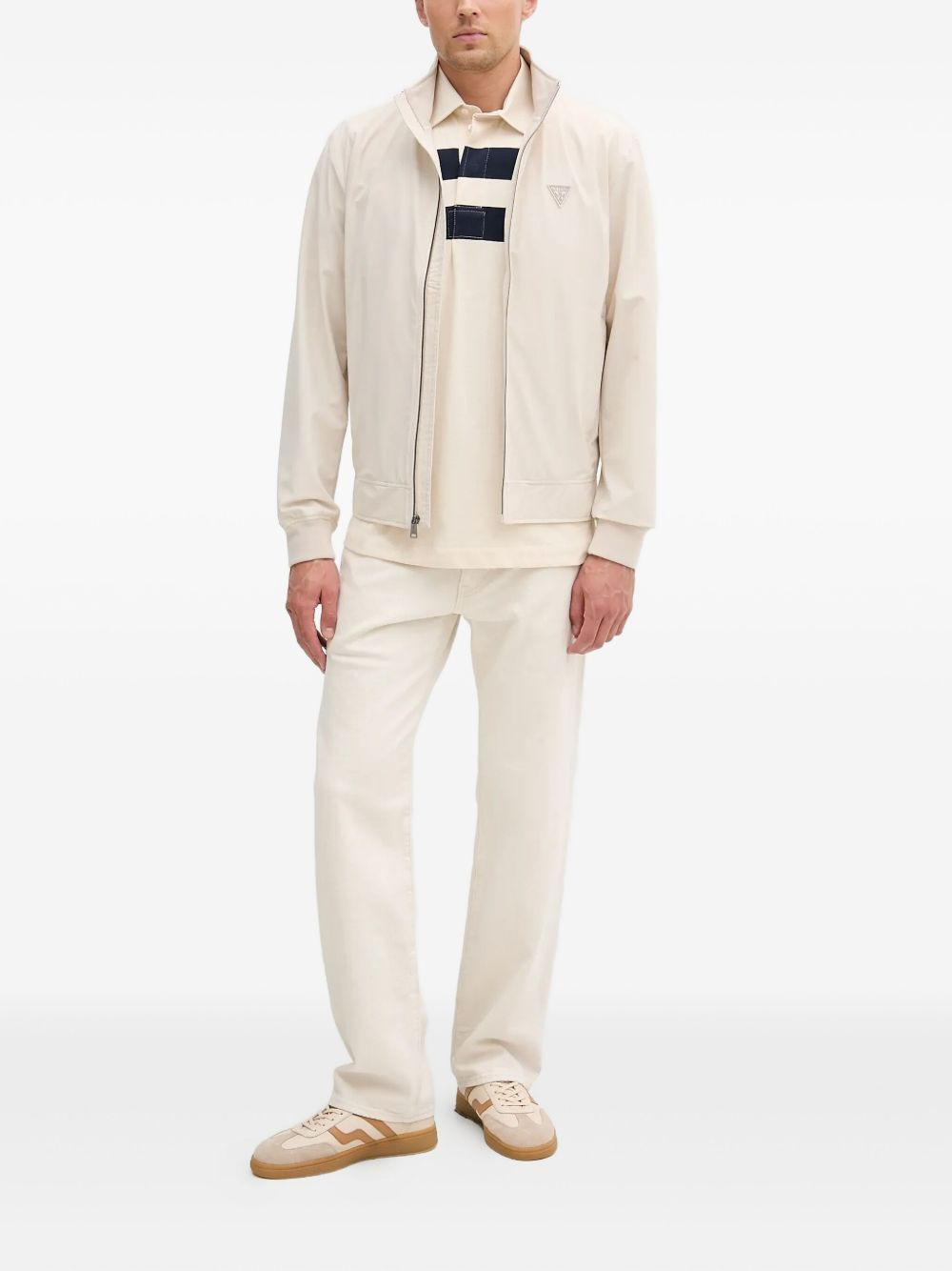 logo-plaque zip-front jacket - 2