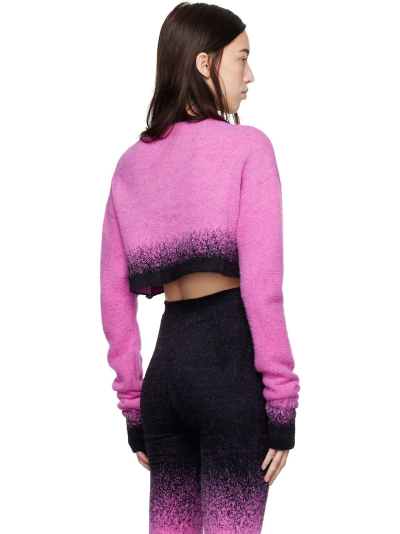 Black & Pink Boxy Knit Cardigan 3