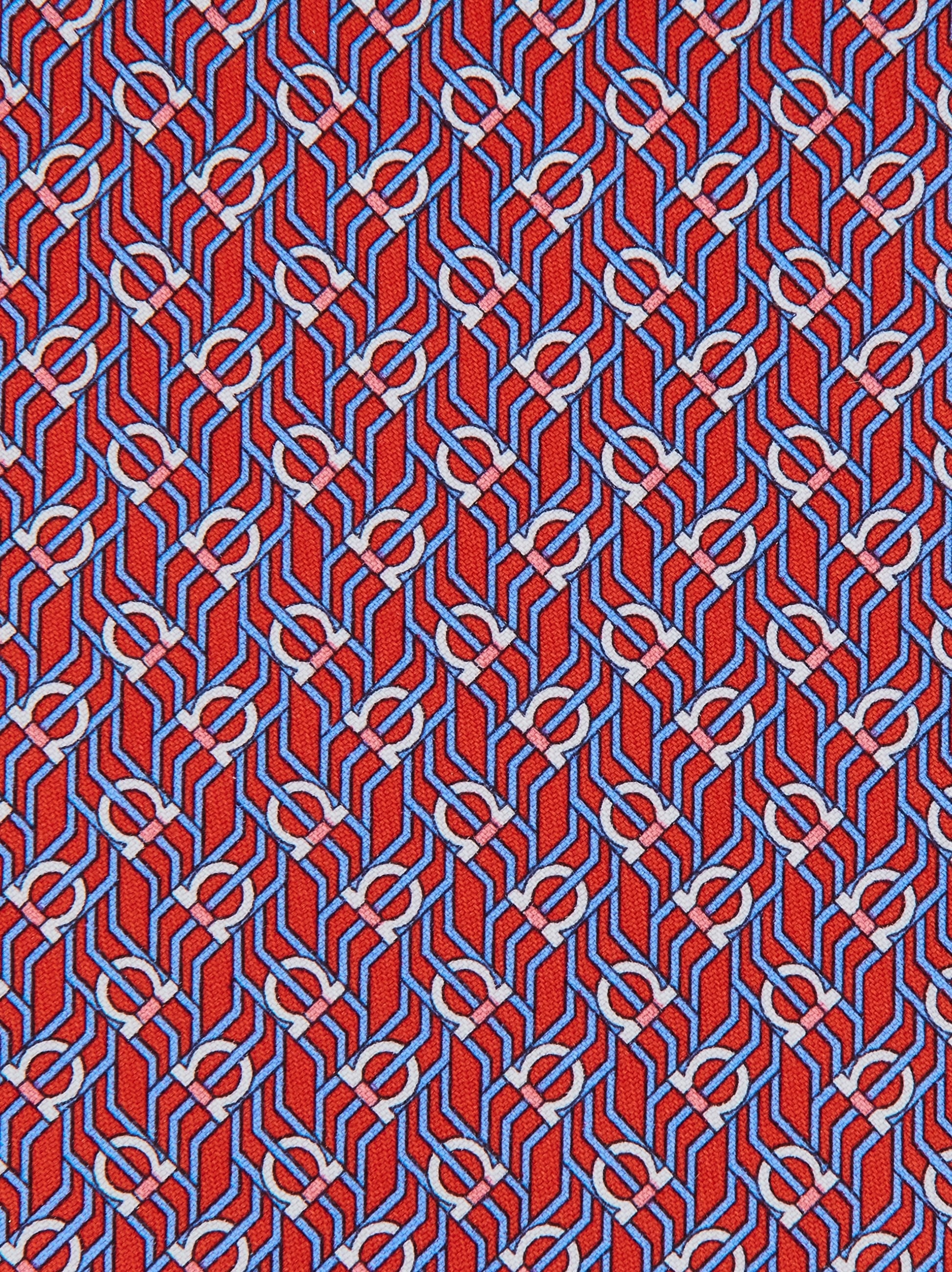 Tetris print silk tie - 2
