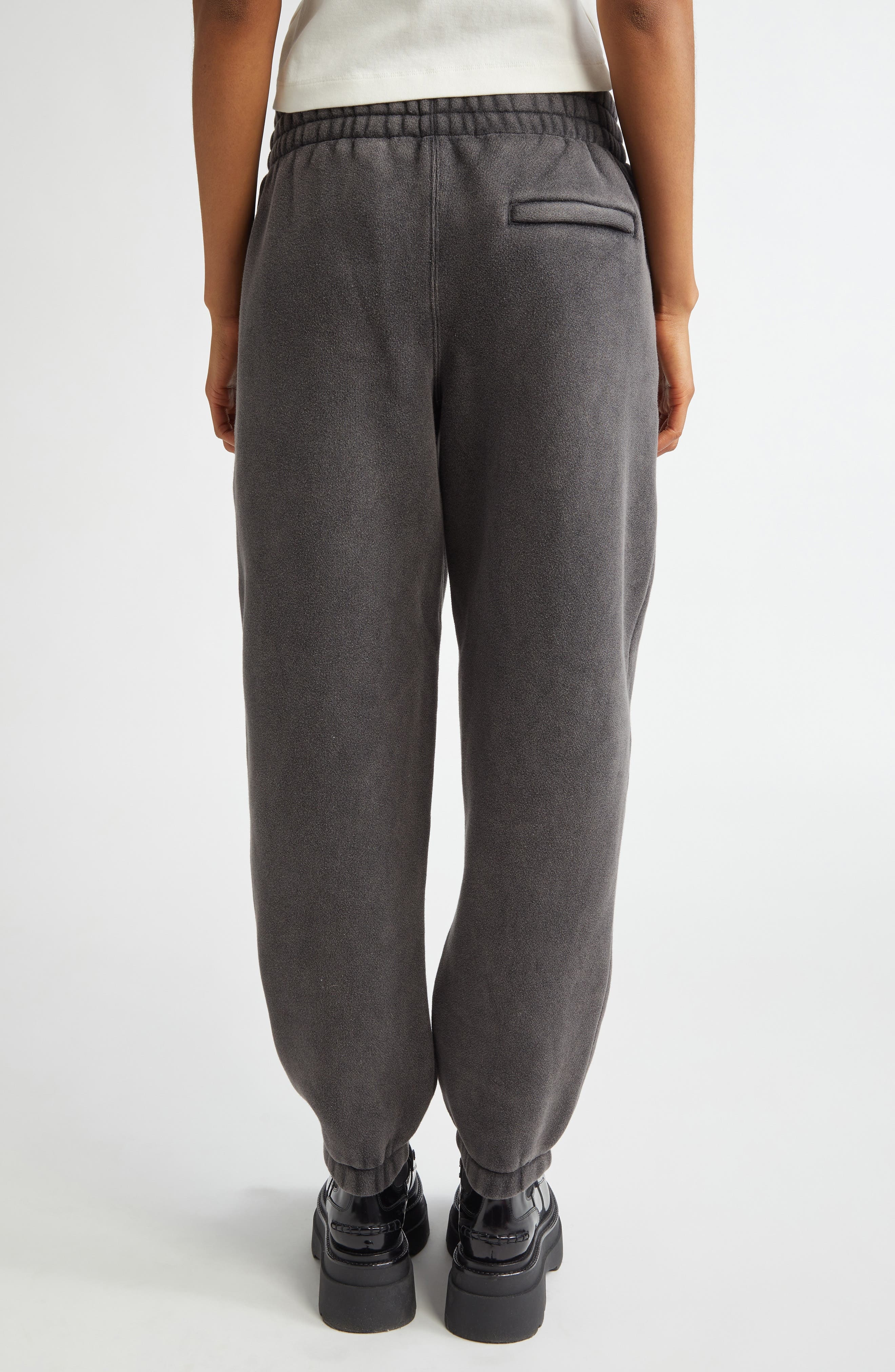 Alexander Wang Logo Graphic Sweatpants in Faded Black at Nordstrom - 3