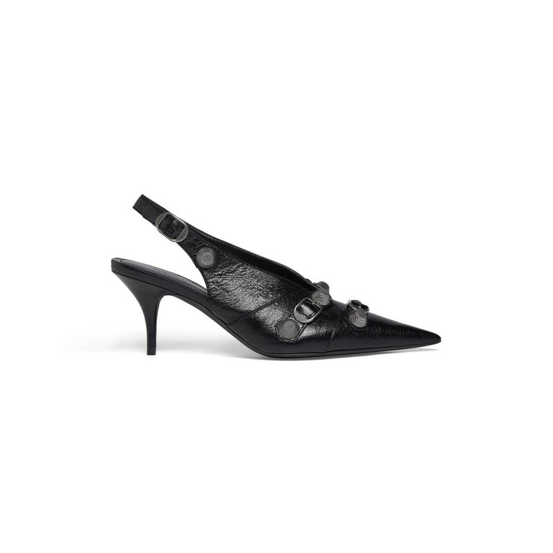 여성 Cagole Slingback 70mm 펌프 블랙 - 1