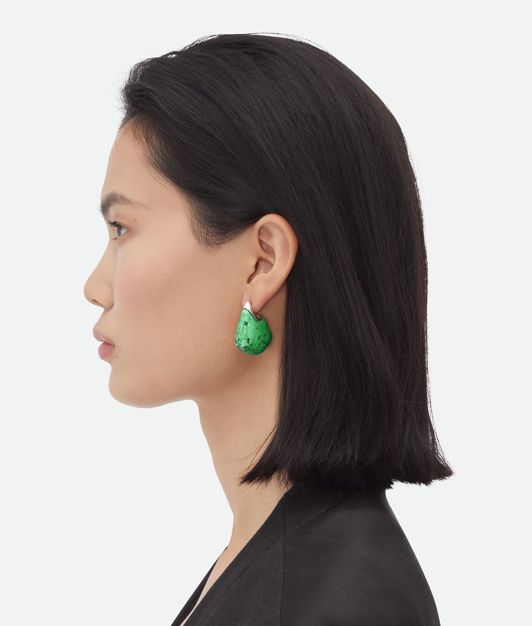 Small Fin Ceramic Earrings - 3