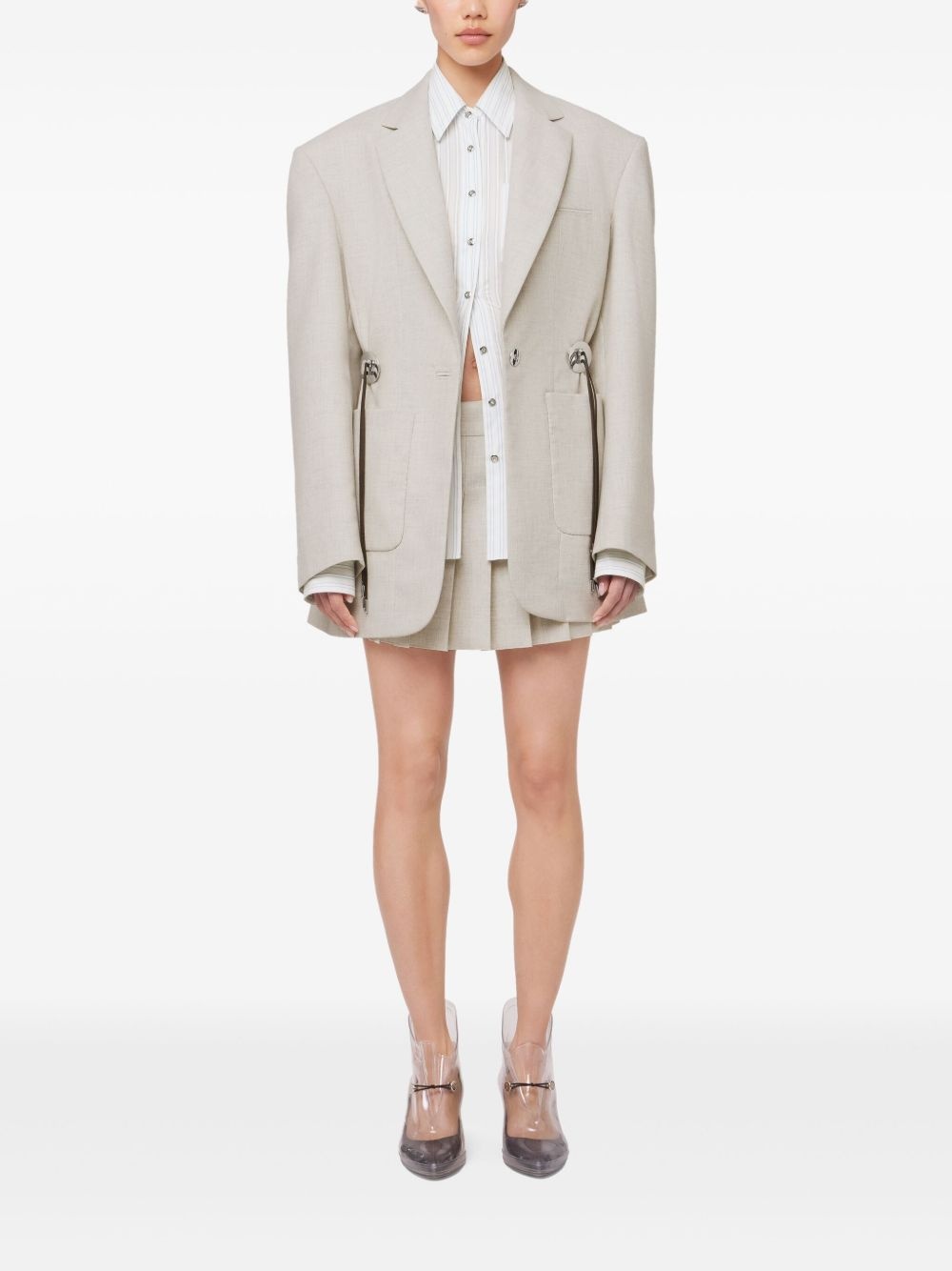 mottled wool blazer - 2