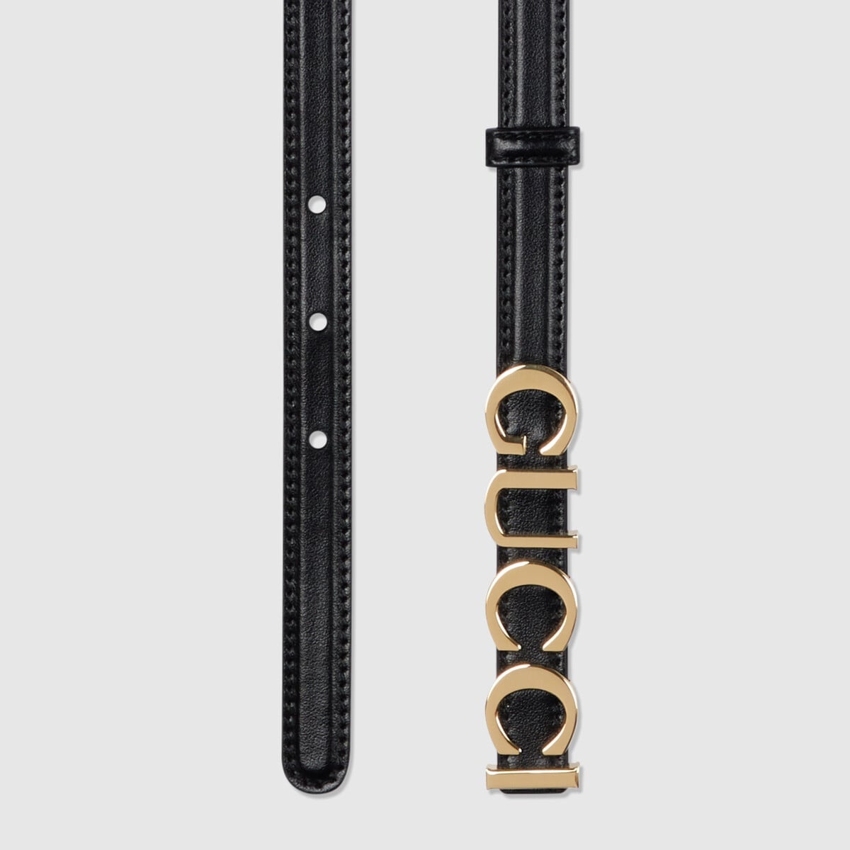 Gucci buckle thin belt - 2