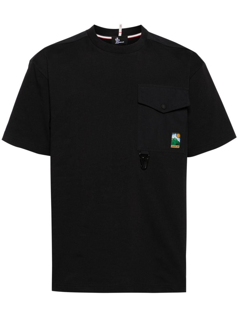 Moncler Grenoble logo-patch cotton T-shirt | REVERSIBLE