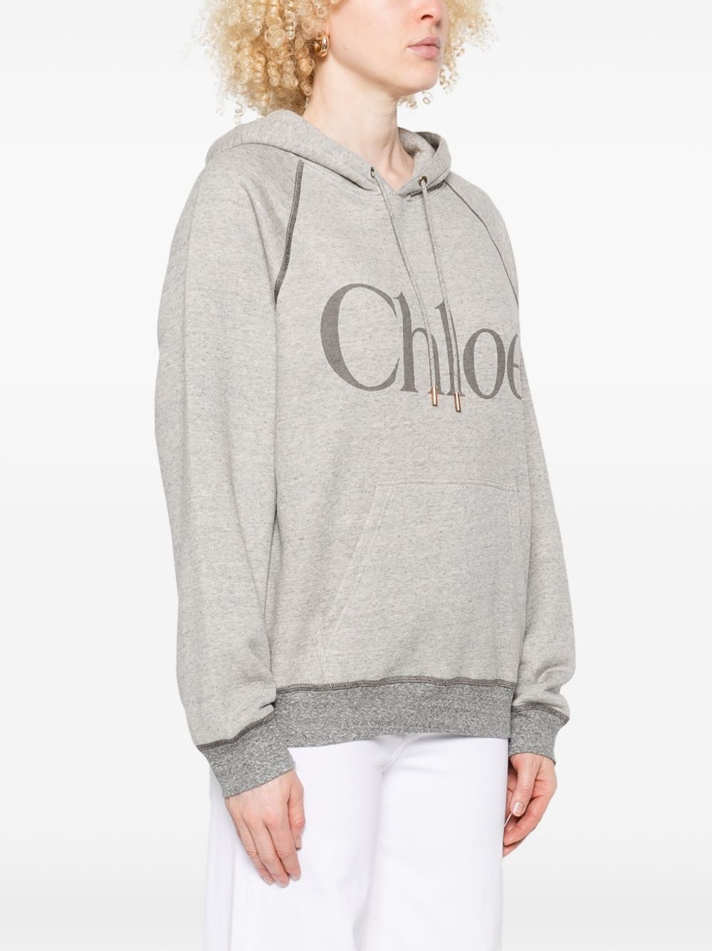 logo-print hoodie - 3