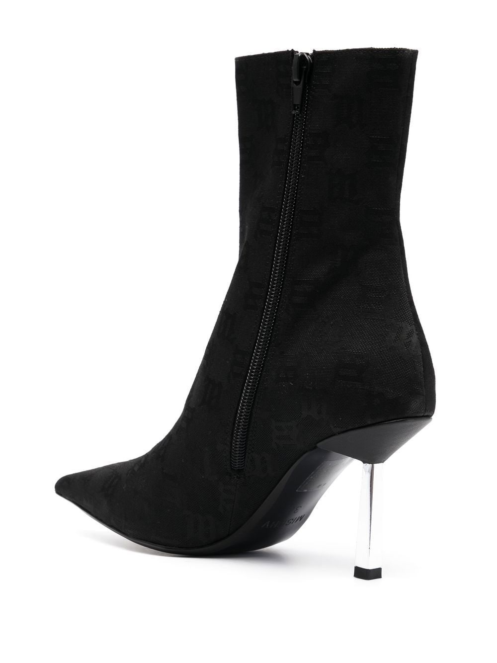 monogram pointed-toe boots - 3