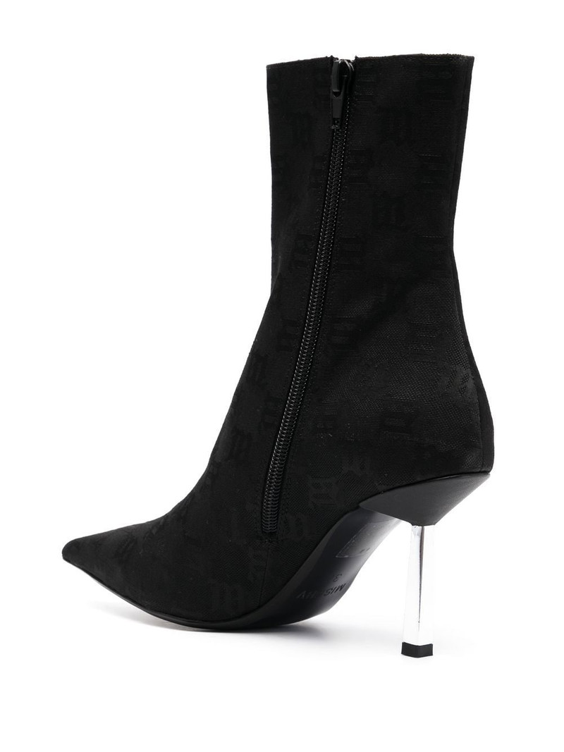 monogram pointed-toe boots 3