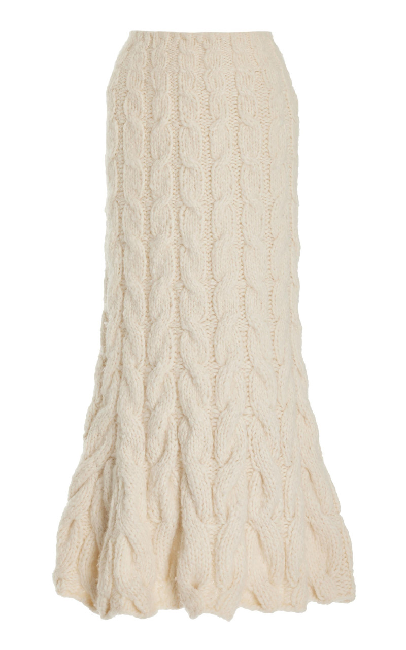 Sienna Skirt in Ivory Welfat Cashmere 1