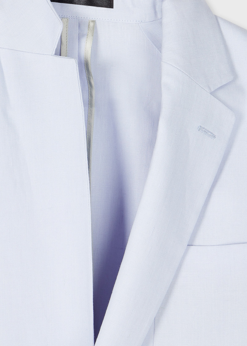 Paul Smith Pale Blue Linen Unlined Blazer outlook