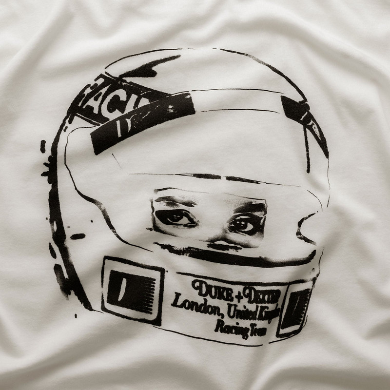 DR Sketch Helmet Vintage White T-Shirt 5