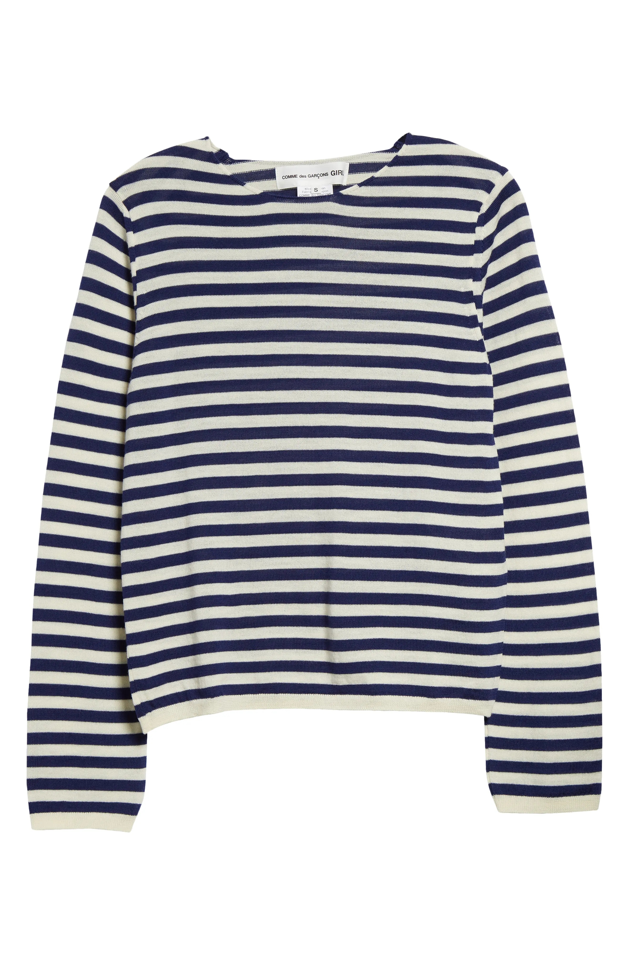 Stripe Jersey Sweater in Navy/White - 5