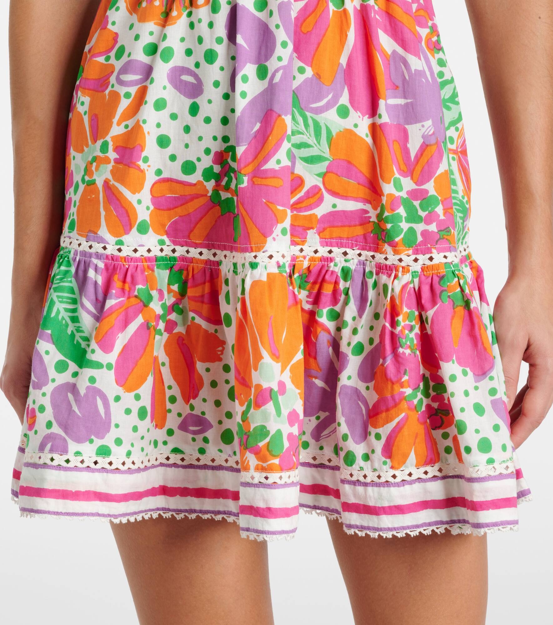 Cara printed cotton minidress - 5