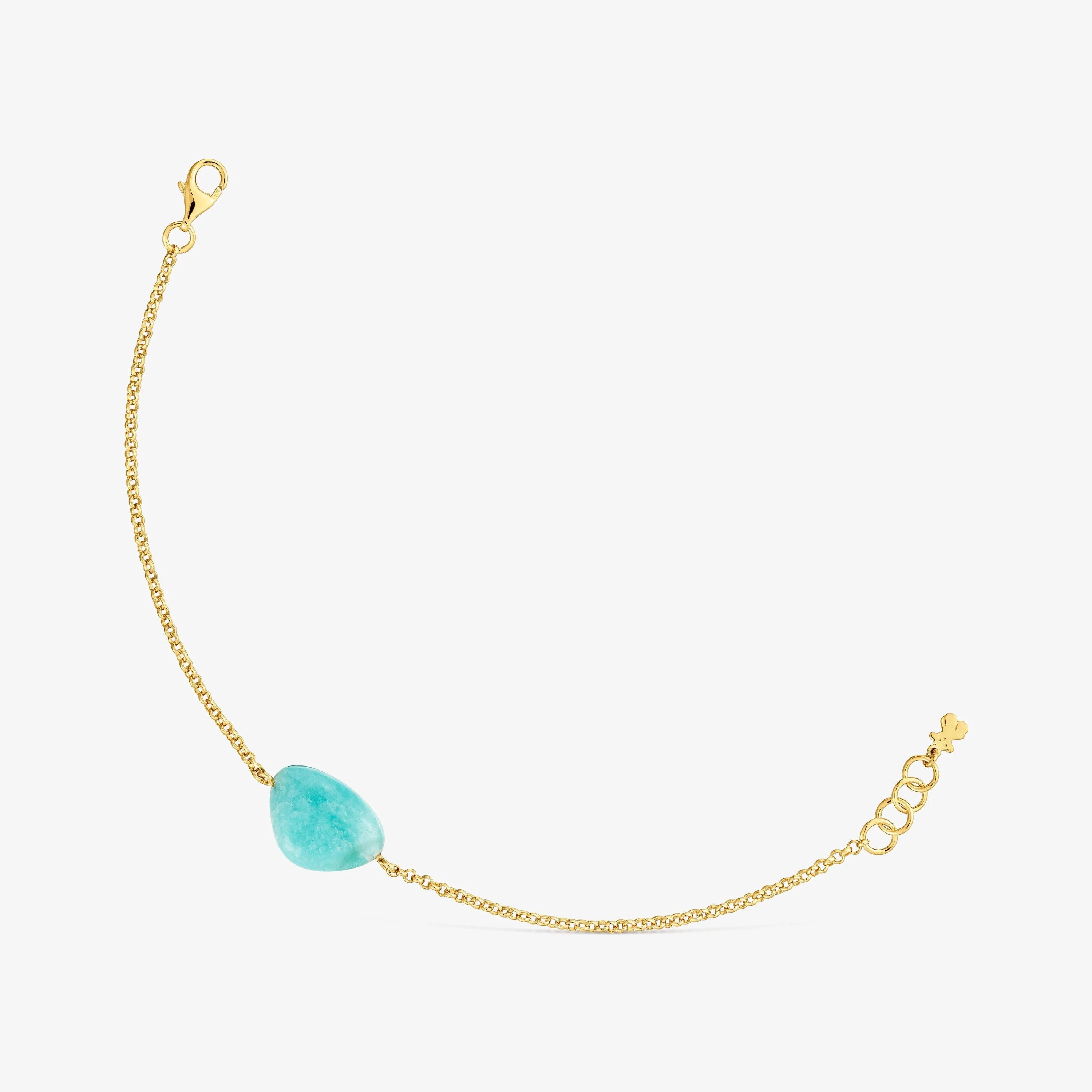 Bracelet with 18kt gold vermeil and amazonite TOUS Color Dots - 1