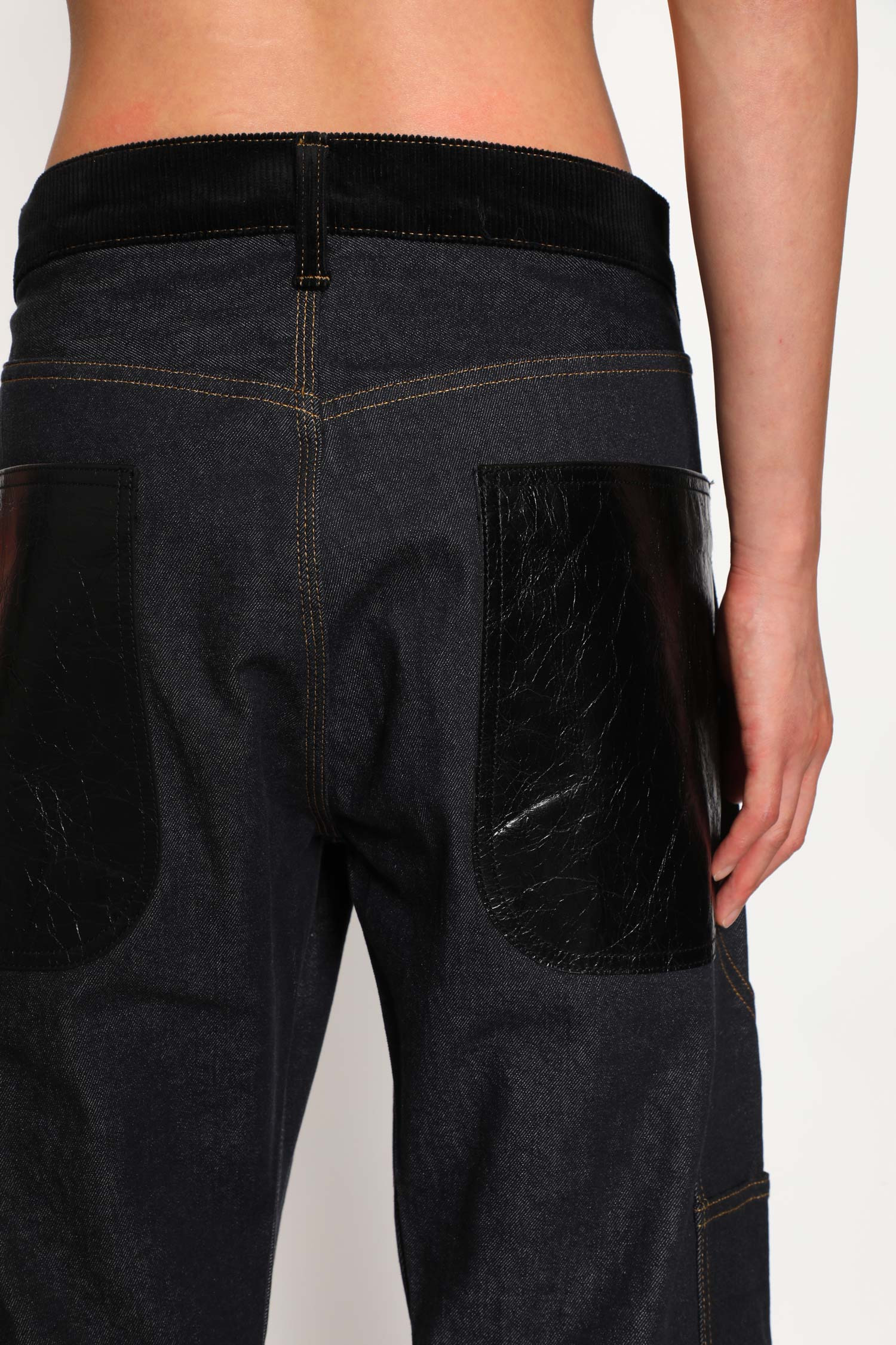 Paneled Straight Jeans - 4