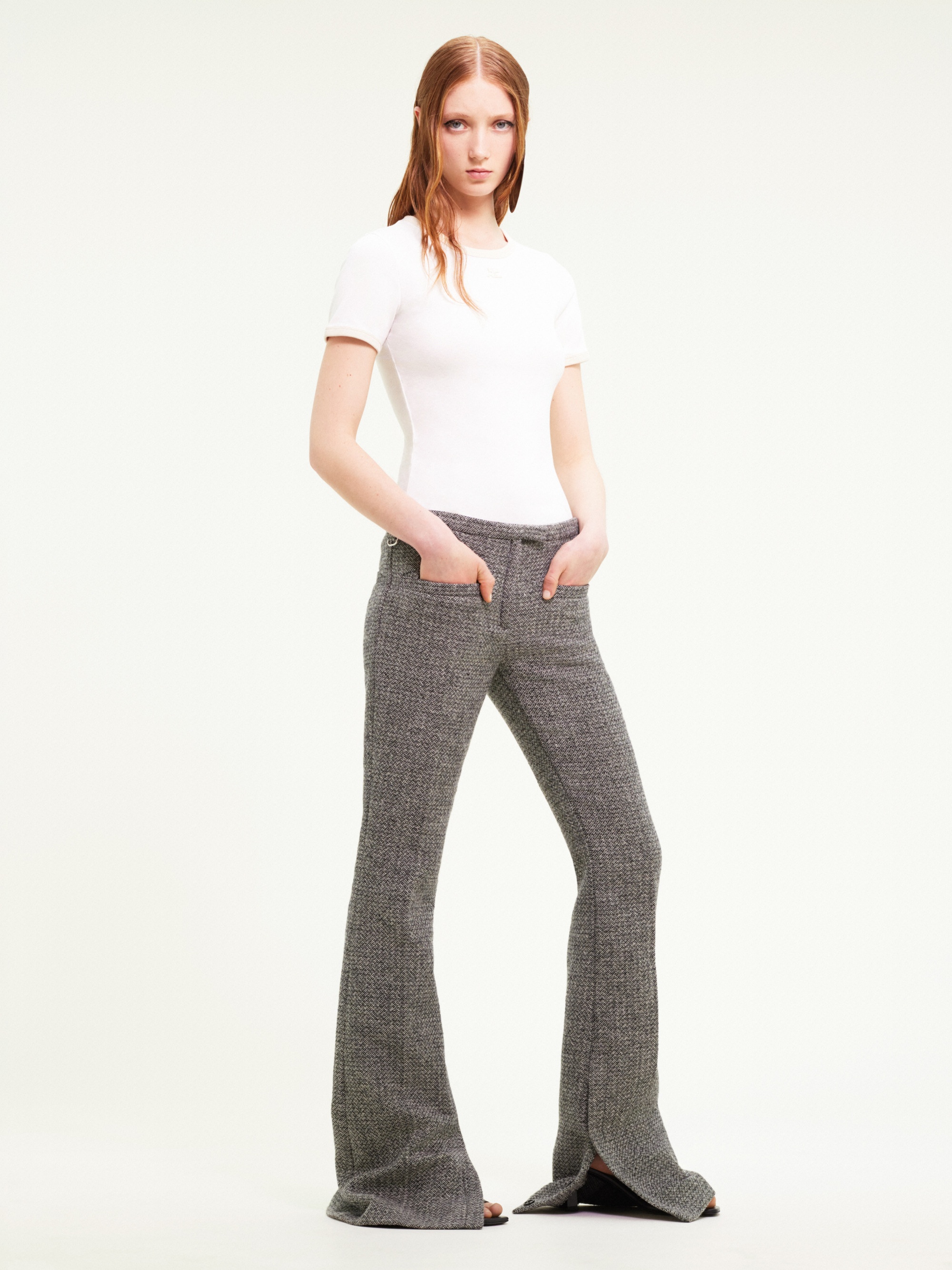 HERITAGE SNAPS CAVIAR BOOTCUT PANTS - 3