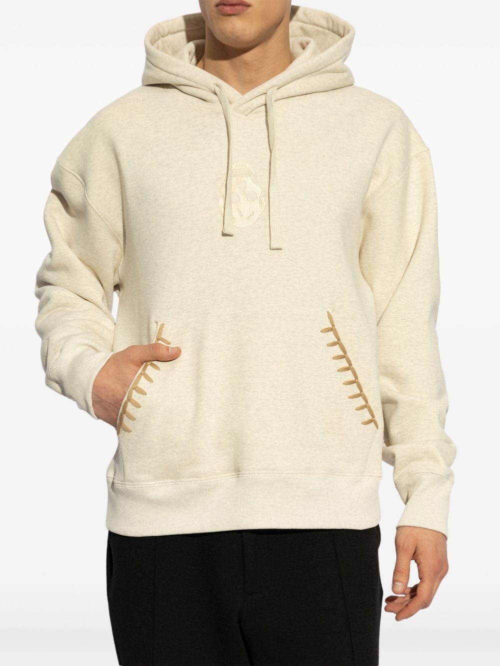 Alexander McQueen Skull-embroidered hoodie | REVERSIBLE