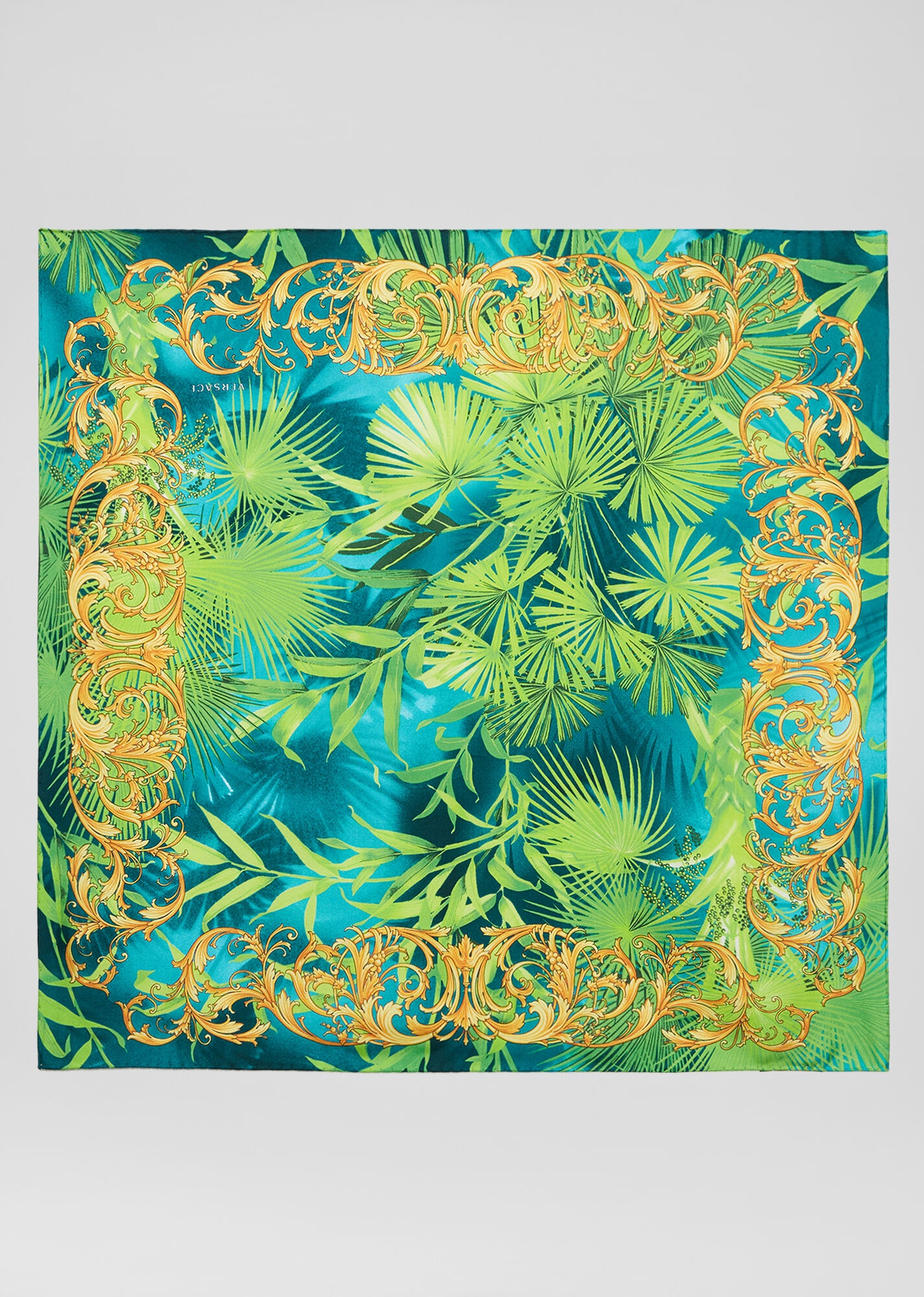 Jungle Barocco Print Silk Foulard - 1