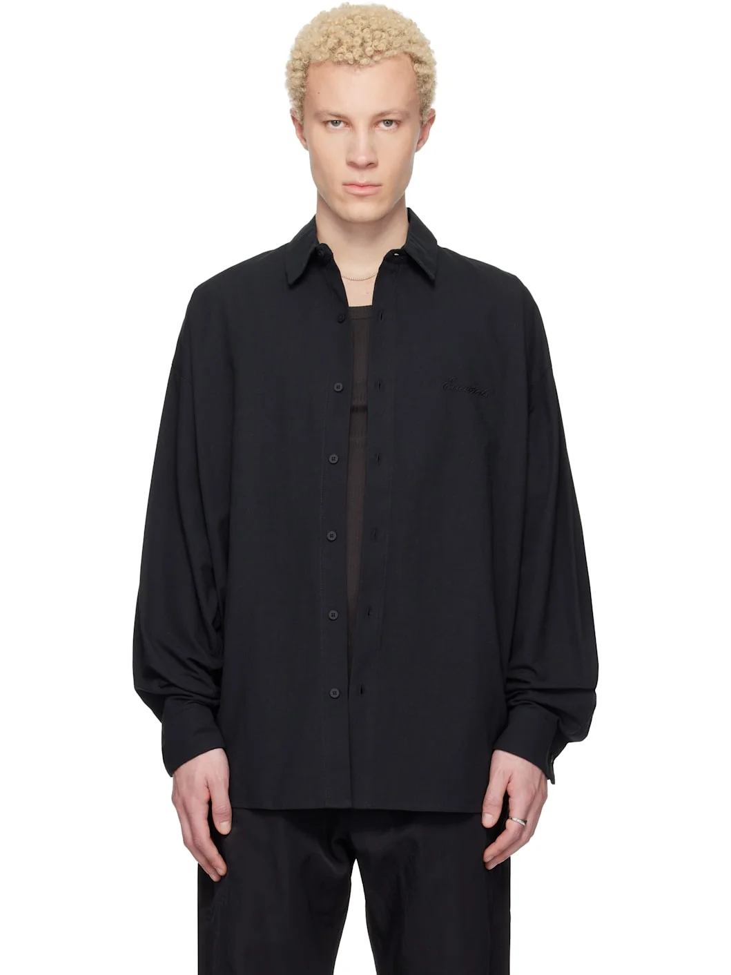Black Signature Button Up Shirt - 1