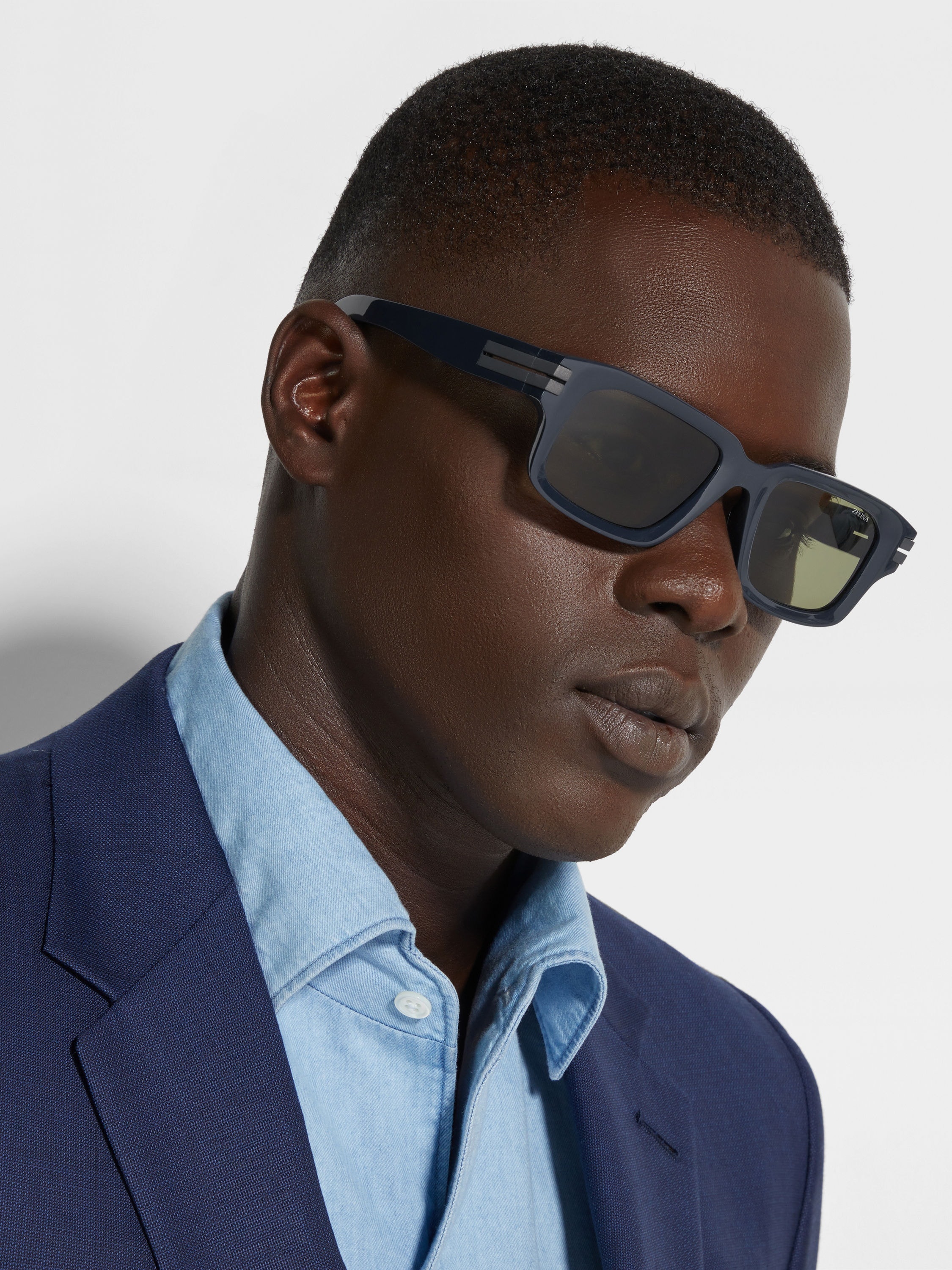 BLUE ACETATE SUNGLASSES - 4