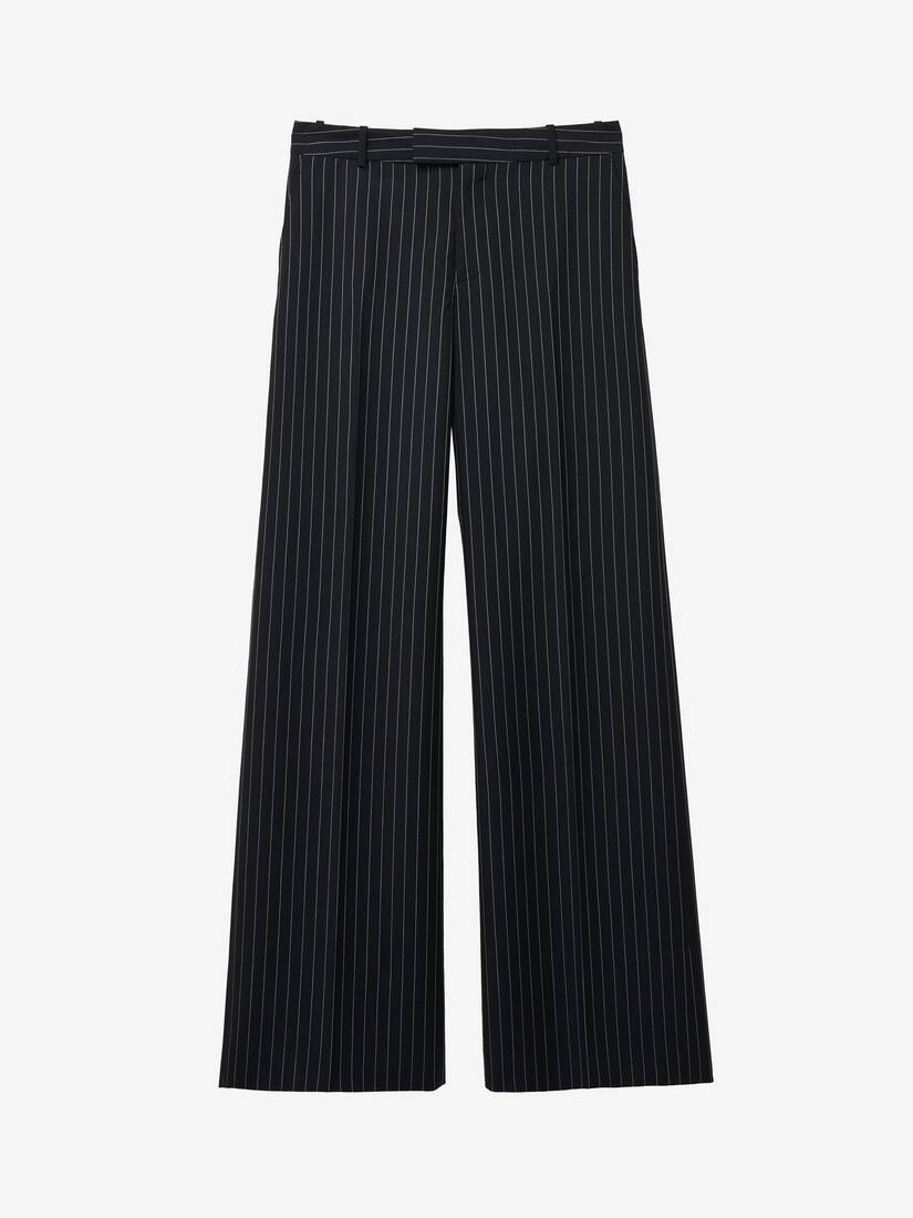 Pinstripe Low Rise Trousers - 1