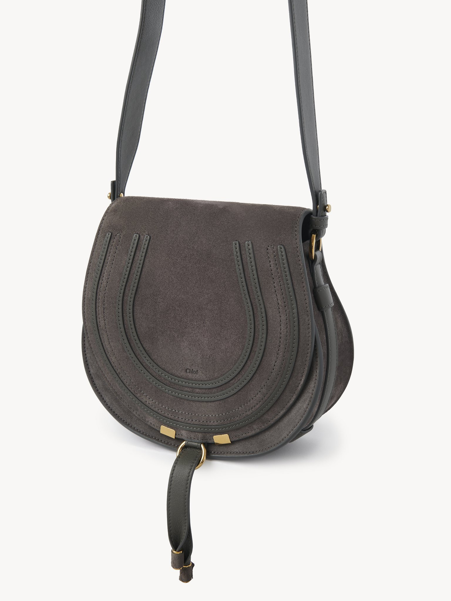 MARCIE SADDLE BAG IN SUEDE LEATHER - 3