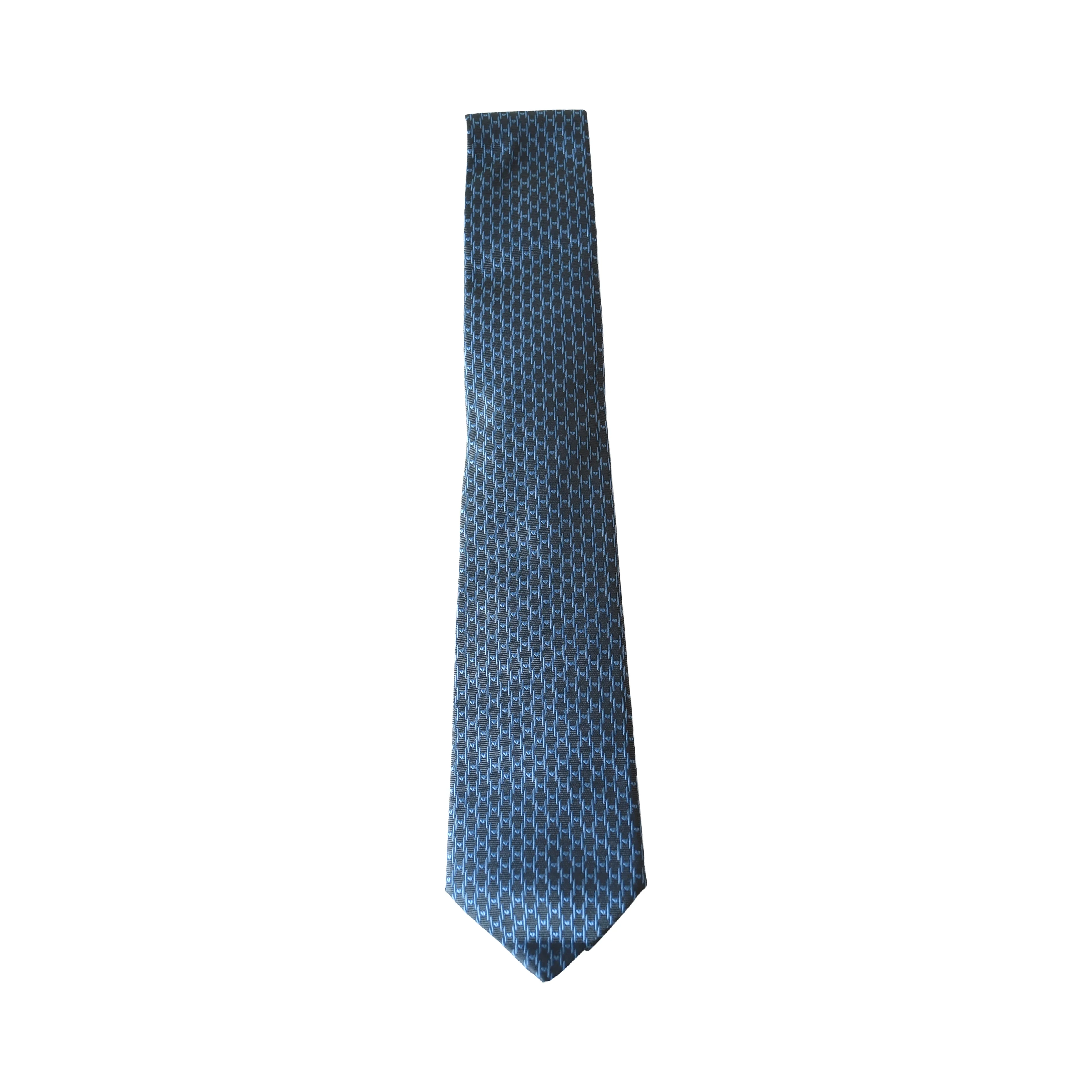 Hermes Soie Lourde 7cm H Coeur Bleu Grise - 1