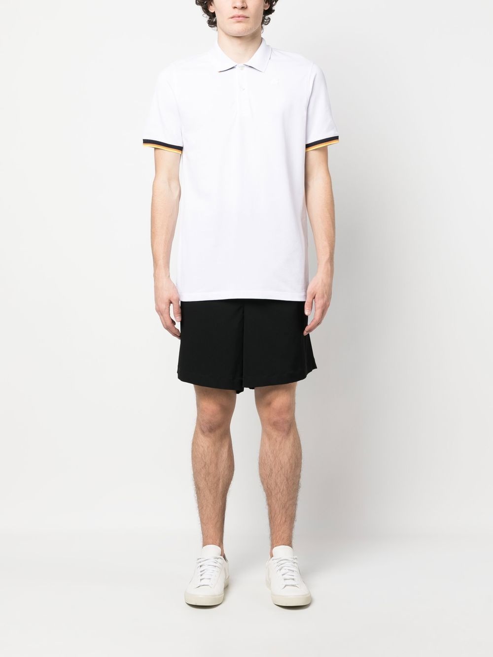 logo-patch polo shirt - 2