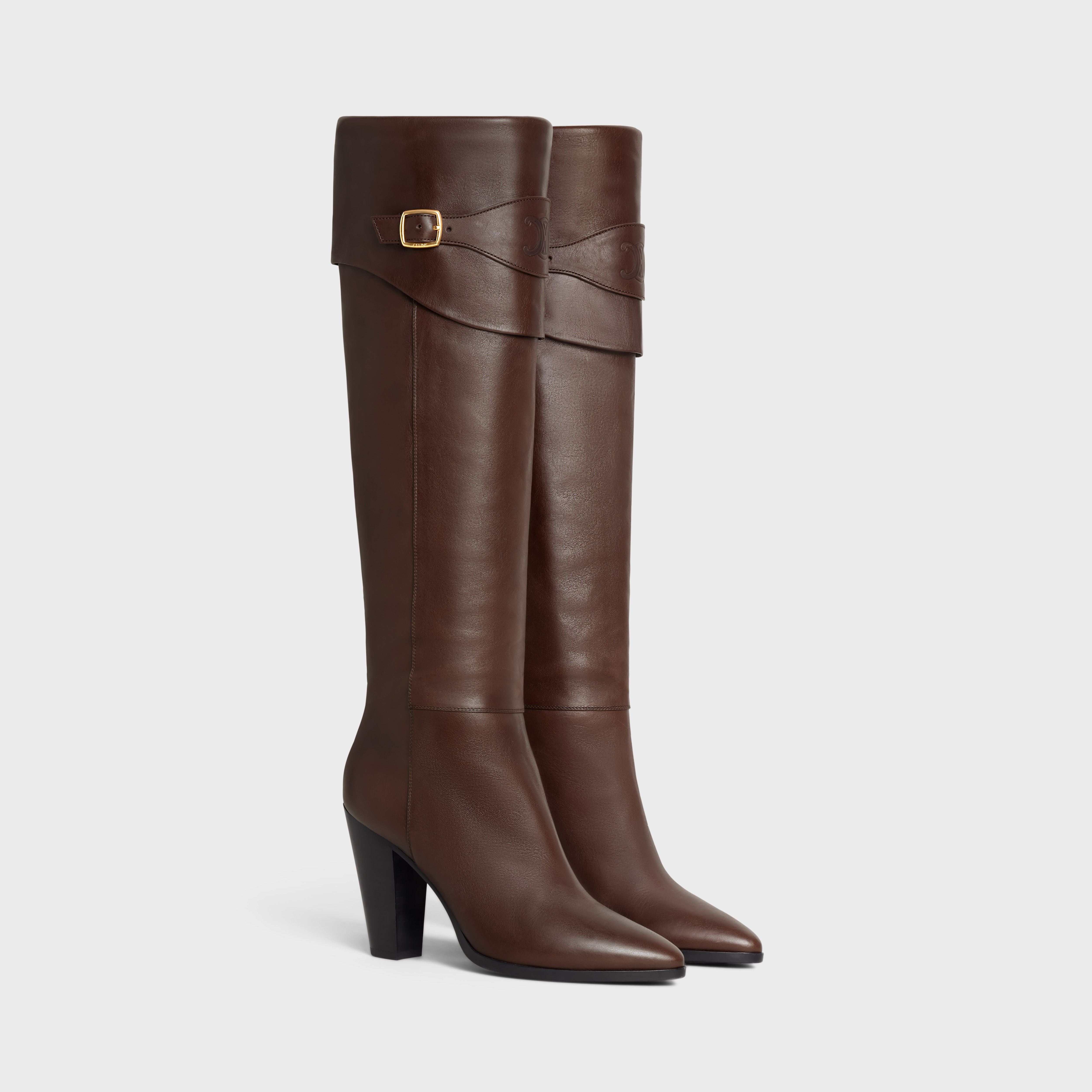 RIDING BOOT WITH TRIOMPHE CELINE WILTERN in CALFSKIN - 2