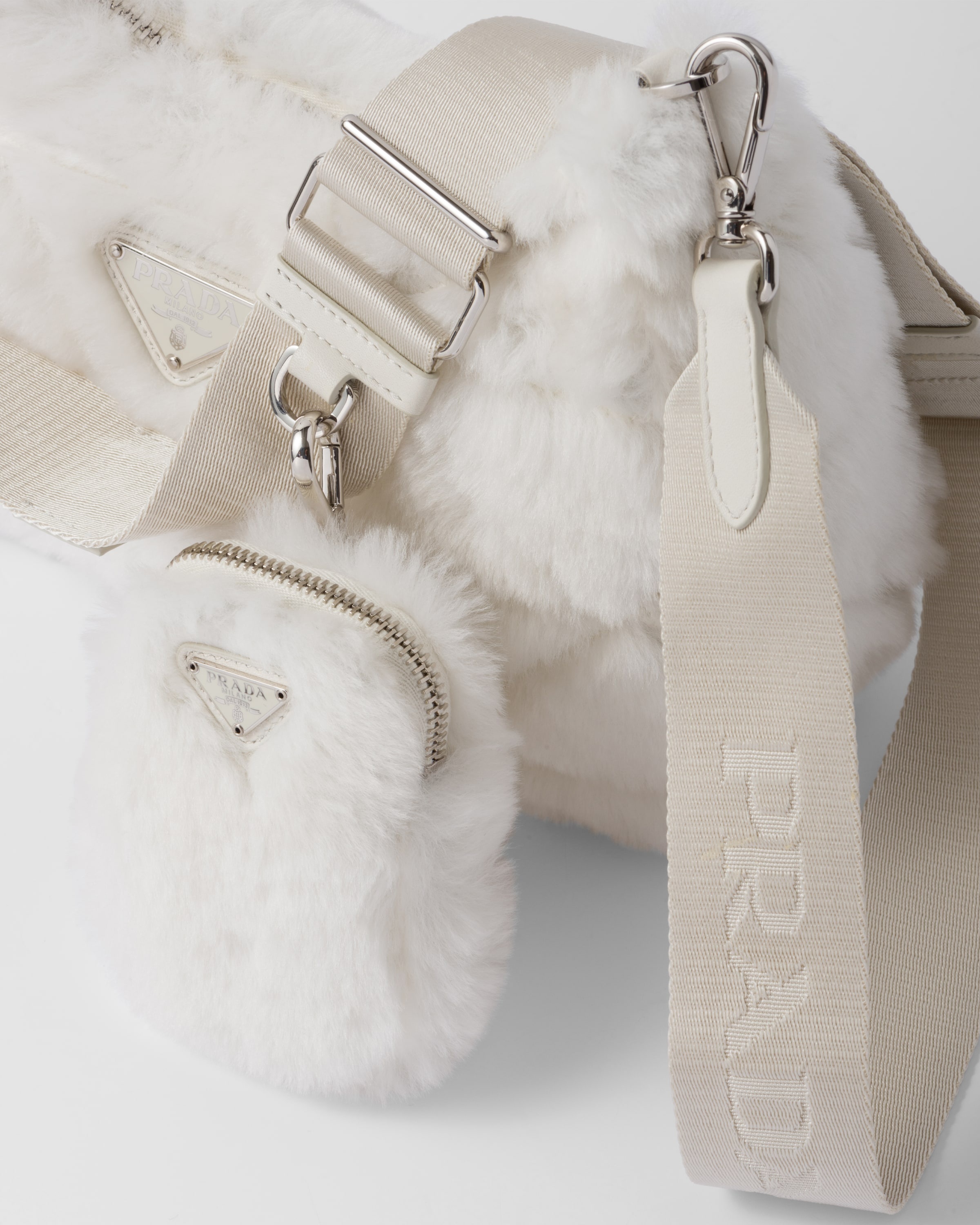 Shearling shoulder bag - 6