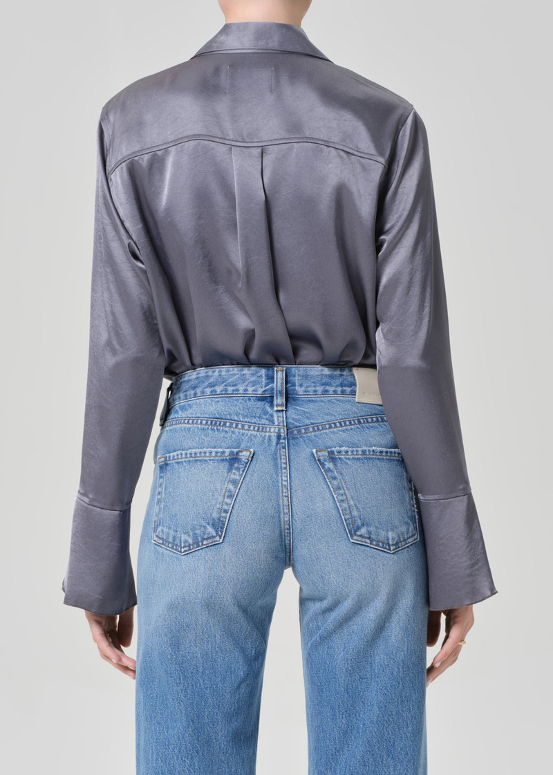 Tulip Sleeve Shirt In Stone 3